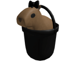 Cute Capybara In a Basket Black