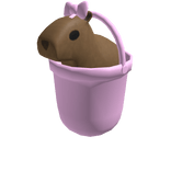 Cute Capybara In a Basket Pink
