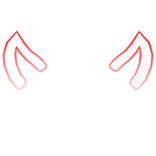 Cute Demon Horn Filter Outline [Red]
