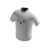 Cute Happy Bear Face White Shirt 