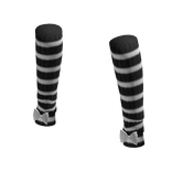 Cute Leg Warmers with Bow - Black Stripes