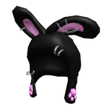 Cute Lil' Black Goth Bunny Hood 🐰