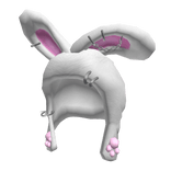 Cute Lil' White Goth Bunny Hood 🐰