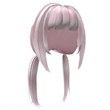 Cute Low Pigtails Whitish Pink