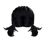 Cute Mini Pigtails & Chopped Bangs Black