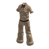 Cute Overall Bowtie - Beige