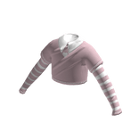 ✅ Cute Pink White emo goth aesthetic collar crop