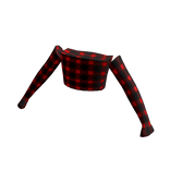 Cute Red & Black Preppy Emo Crop Top