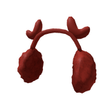 Cute Red Reindeer Chunky Earmuffs