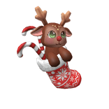 Cute Reindeer Christmas Stocking