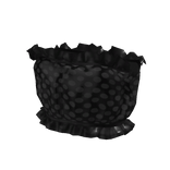 Cute Ruffled Black Top with Dots