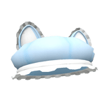 Cute Ruffled Cat Beret (Baby Blue)