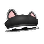 Cute Ruffled Cat Beret (Black & White)