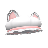 Cute Ruffled Cat Beret (White)