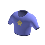 Cute Star Crop Top T-Shirt - Lilac Purple