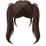 Cute Wavy High Pigtails in Brown