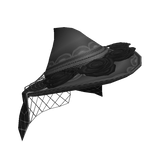 Cute Witch Hat w/ Roses (Black)