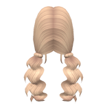 Cutesy Low Loose Curled Pigtails