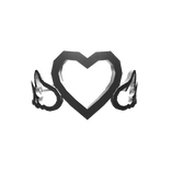 Cutesy Silver Heart Crown tiara