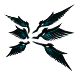 Cyan Corrupted Wings