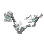 Cyan Mecha Arms (Over-Hanging) - WHITE SERIES