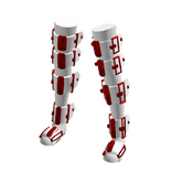 Cyber Red and White Belted Socks for Christmas