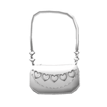 Dazzling Heart Purse White