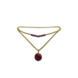 Delicate Ruby and Gold Necklace