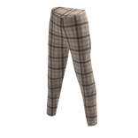 Detailed White Tartan Pants