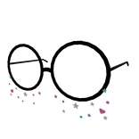 Diamond Star Stickers Glasses