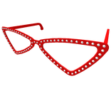 Diamond Studded Red Cateye Glasses