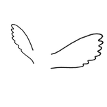 Doodle Angel Wings (Black)