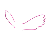 Doodle Angel Wings (Pink)