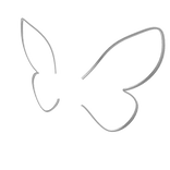 Doodle Butterfly Wings (White)