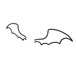 Doodle Devil Wings (Black)