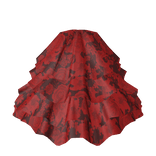 Dragging Ruffle Skirt Red