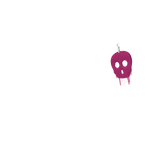 Drippy Skull Earrings - Pink