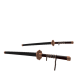 Dual Black Katanas