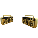 Dual Golden Super Fly Boomboxes