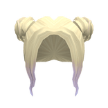 Dyed Blonde Wavy Buns