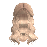 Effortless half clipped wavy hair in Blonde