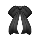 Elegant Low Hair Bow Black