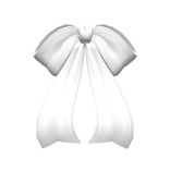 Elegant Low Hair Bow White