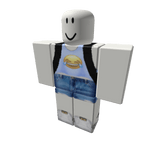 Emoji light top w backpack, ripped shorts & adidas