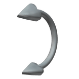 Eyebrow Piercing Double Sharp Ends 1.0