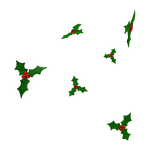 Falling Christmas Holly
