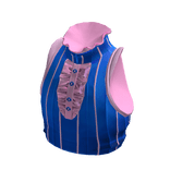 Fancy Dress Sleevless Crop Top Blue & Pink