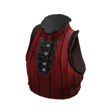 Fancy Dress Sleevless Crop Top Red & Black