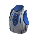 Fancy Dress Sleevless Crop Top White & Blue