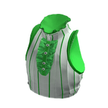 Fancy Dress Sleevless Crop Top White & Green